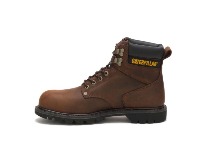 Cat Footwear | Second Shift Steel Toe Work Boot Dark Brown