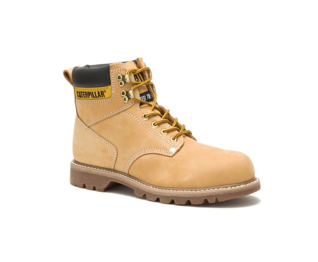 Cat Footwear | Second Shift Steel Toe Work Boot Honey Nubuck