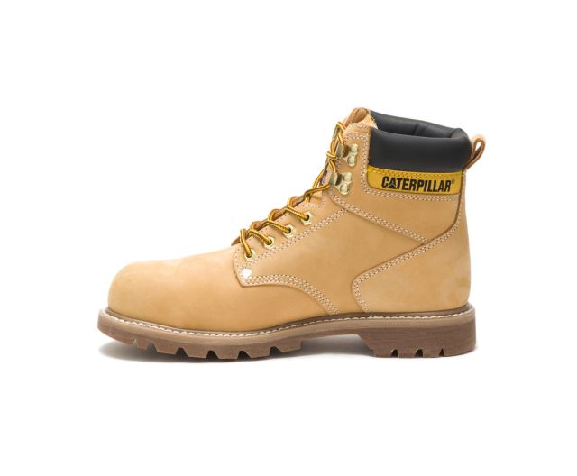 Cat Footwear | Second Shift Steel Toe Work Boot Honey Nubuck