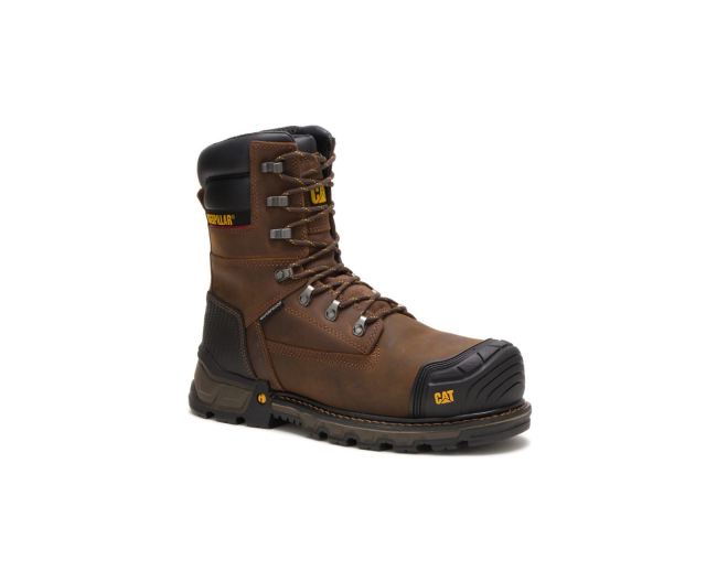 Cat Footwear | Excavator XL 8" Waterproof Thinsulate™ Composite Toe Work Boot Dark Brown