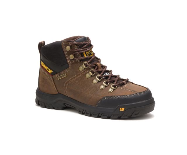 Cat Footwear | Threshold Waterproof Steel Toe Work Boot Real Brown