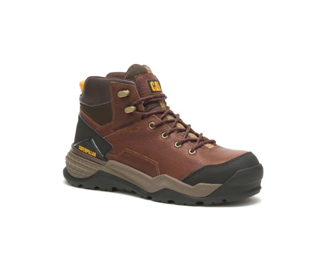 Cat Footwear | Provoke Mid Waterproof Alloy Toe Work Boot Oak