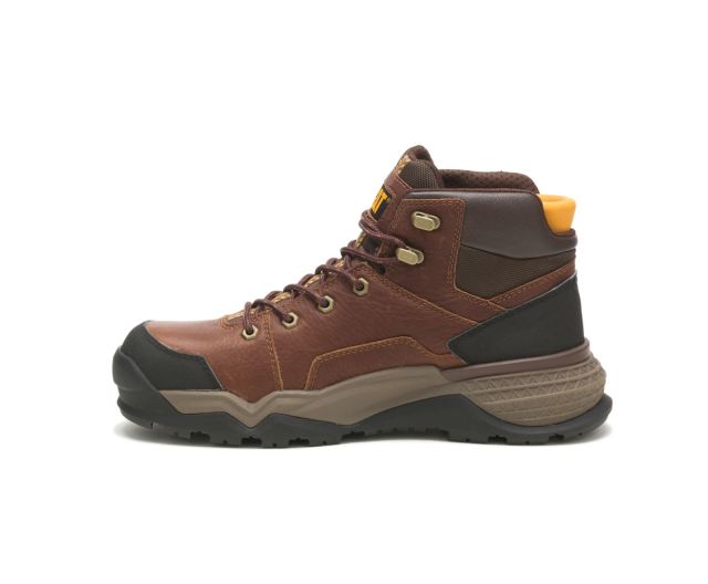 Cat Footwear | Provoke Mid Waterproof Alloy Toe Work Boot Oak