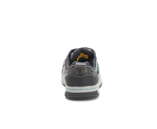 Cat Footwear | Brode Steel Toe Work Shoe Dark Grey/Mint