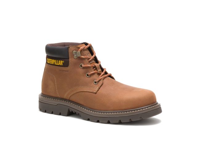 Cat Footwear | Outbase Waterproof Steel Toe Work Boot Brown