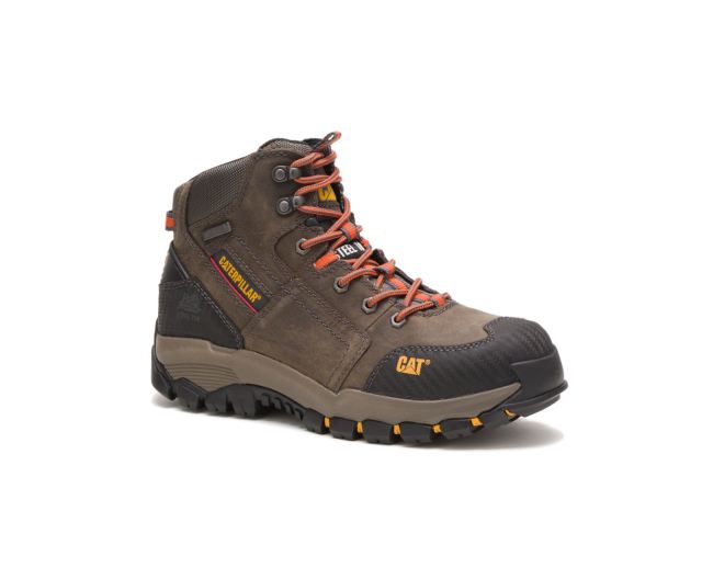 Cat Footwear | Navigator Mid Waterproof Steel Toe Work Boot Dark Gull Grey