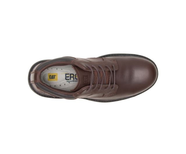 Cat Footwear | Oversee Steel Toe Work Shoe Dark Brown