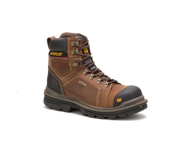 Cat Footwear | Hauler 6" Waterproof Composite Toe Work Boot Dark Beige