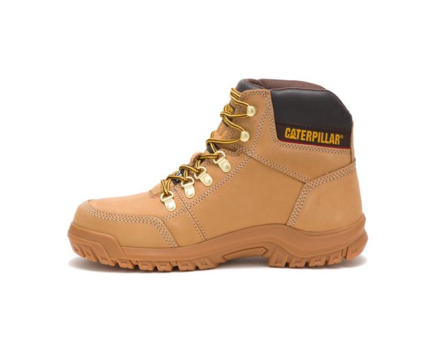 Cat Footwear | Outline Steel Toe Work Boot Honey Reset