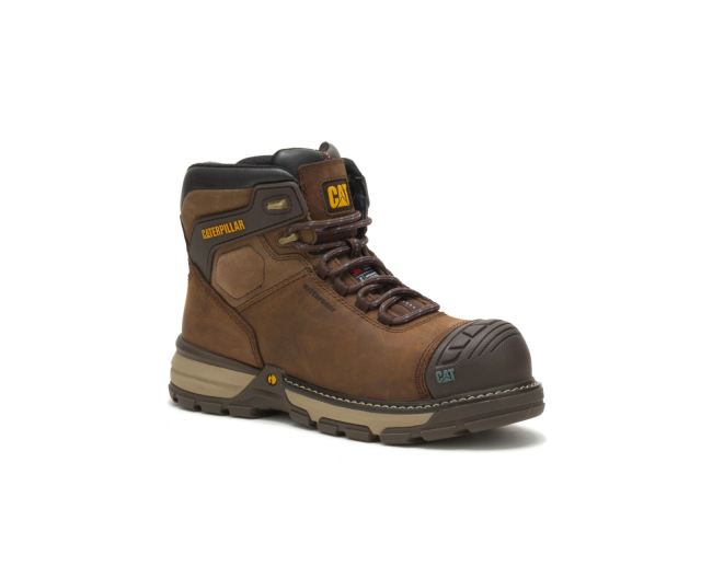 Cat Footwear | Excavator Superlite Waterproof Thinsulate™ Nano Toe Work Boot Dark Brown