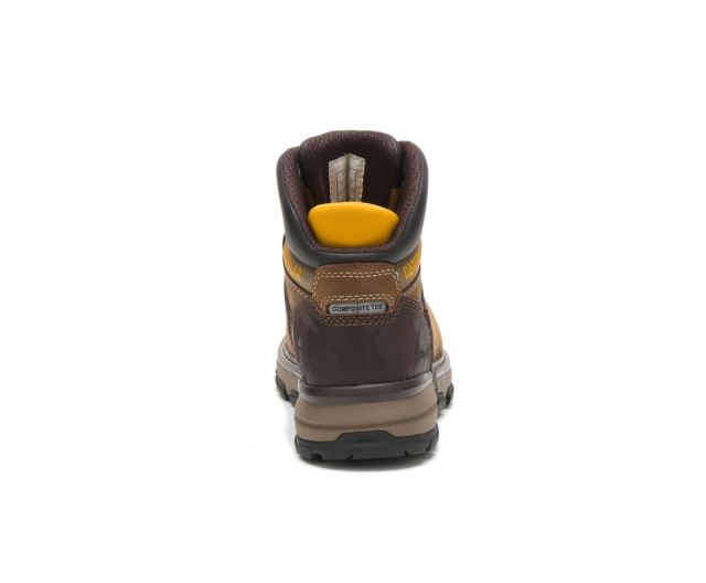 Cat Footwear | Excavator Superlite Waterproof Nano Toe Work Boot Dark Biege