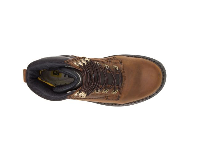 Cat Footwear | Flexion Generator 8" Waterproof Thinsulate™ Steel Toe Work Boot Dark Brown