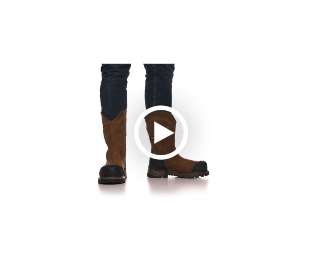 Cat Footwear | Excavator XL Pull On Waterproof Composite Toe Work Boot Dark Brown