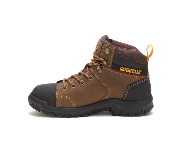 Cat Footwear | Wellspring Waterproof Metatarsal Guard Steel Toe Work Boot Real Brown