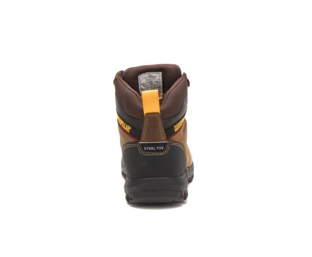 Cat Footwear | Wellspring Waterproof Metatarsal Guard Steel Toe Work Boot Real Brown