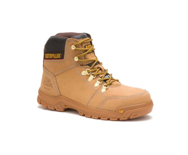 Cat Footwear | Outline Steel Toe Work Boot Honey Reset