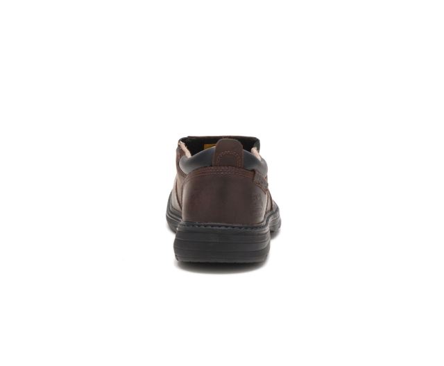 Cat Footwear | Conclude Steel Toe Work Shoe Dark Brown