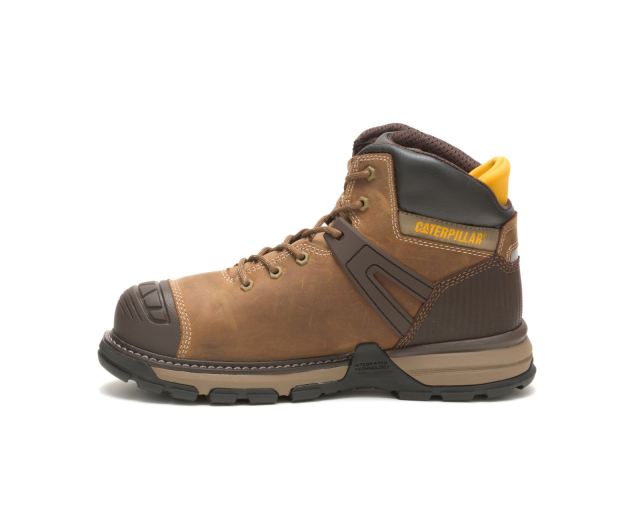 Cat Footwear | Excavator Superlite Waterproof Soft Toe Work Boot Dark Beige