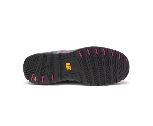 Cat Footwear | Switch Steel Toe Work Shoe Charcoal/Pink