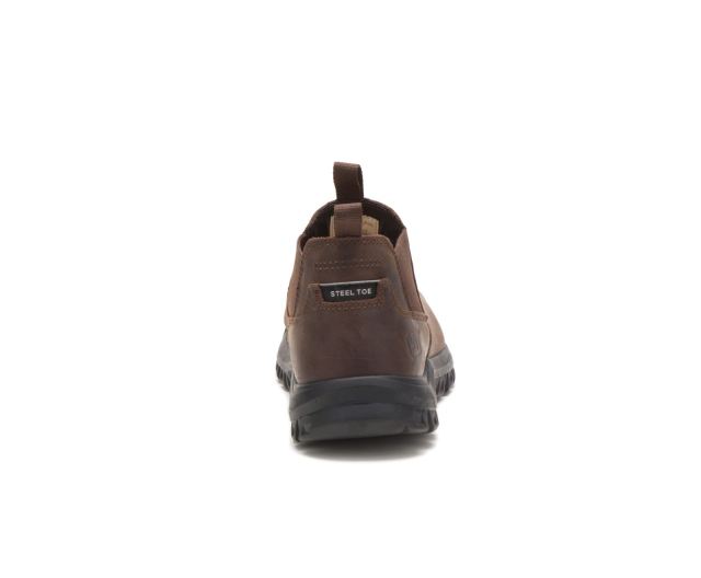 Cat Footwear | Outline Slip-On Steel Toe Work Boot Seal Brown