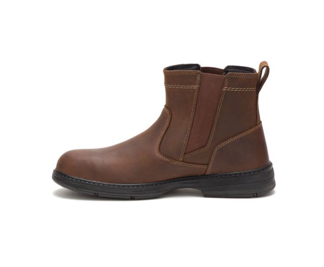 Cat Footwear | Inherit Pull On Steel Toe Work Boot Brown