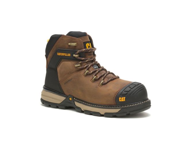 Cat Footwear | Excavator Superlite Waterproof Thinsulate™ Nano Toe Work Boot Dark Brown