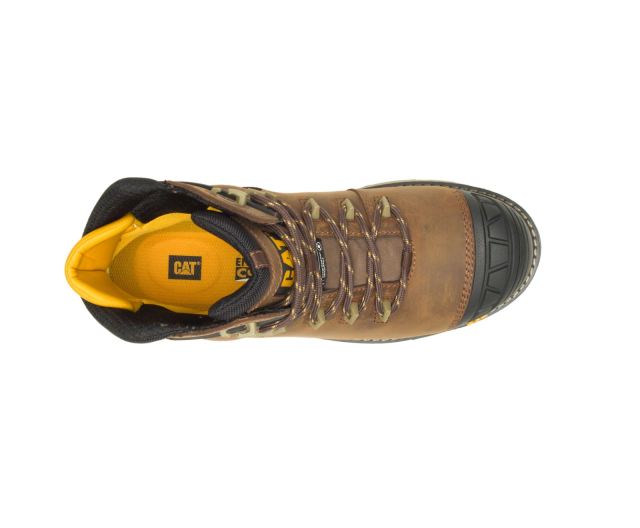 Cat Footwear | Excavator Superlite Waterproof Thinsulate™ Nano Toe Work Boot Dark Brown