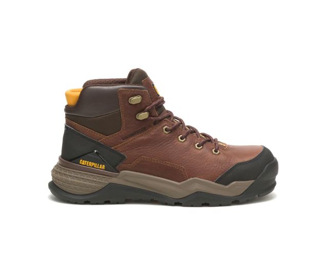 Cat Footwear | Provoke Mid Waterproof Alloy Toe Work Boot Oak