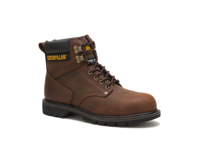 Cat Footwear | Second Shift Steel Toe Work Boot Dark Brown