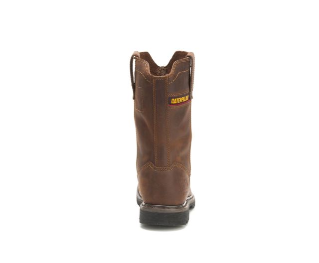 Cat Footwear | Wellston Pull On Steel Toe Work Boot Dark Brown