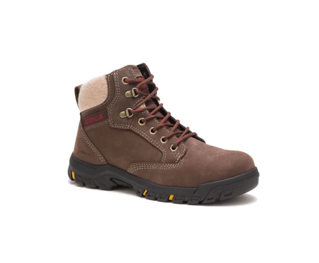 Cat Footwear | Tess Steel Toe Work Boot Chocolate