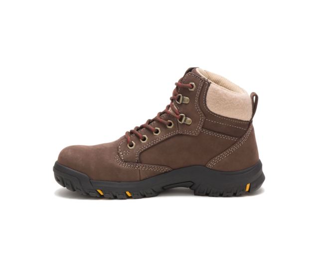 Cat Footwear | Tess Steel Toe Work Boot Chocolate