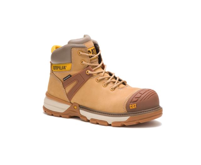 Cat Footwear | Excavator Superlite Waterproof Nano Toe Work Boot Honey Reset