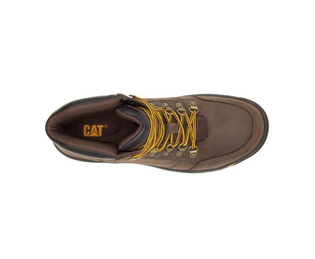Cat Footwear | Outline Work Boot Seal Brown