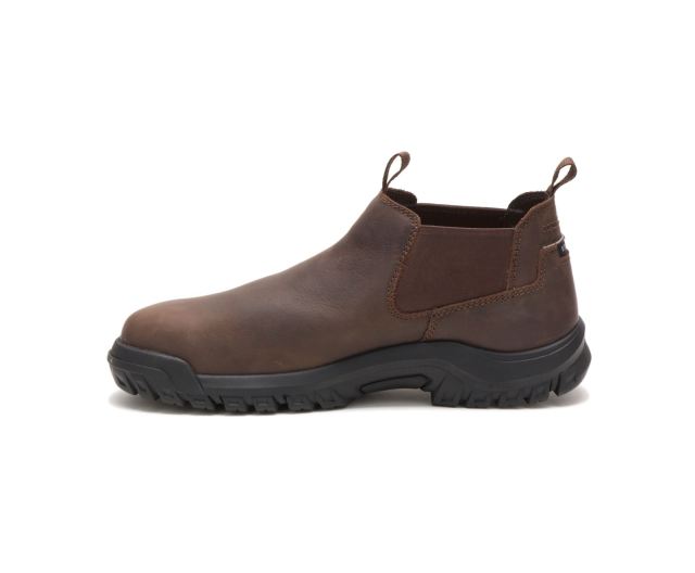 Cat Footwear | Outline Slip-On Steel Toe Work Boot Seal Brown