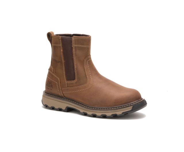 Cat Footwear | Pelton Steel Toe Work Boot Brown