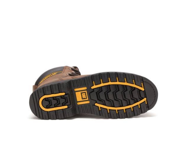 Cat Footwear | Salvo 8" Waterproof Steel Toe Thinsulate™ Work Boot Dark Brown