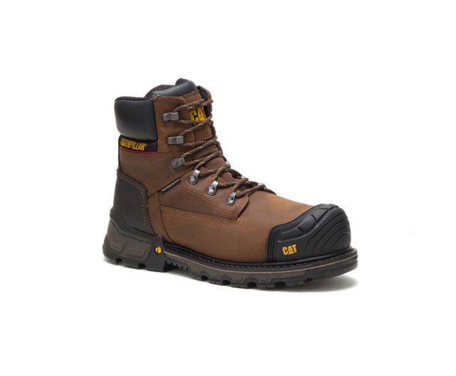 Cat Footwear | Excavator XL 6" Waterproof Composite Toe Work Boot Dark Brown