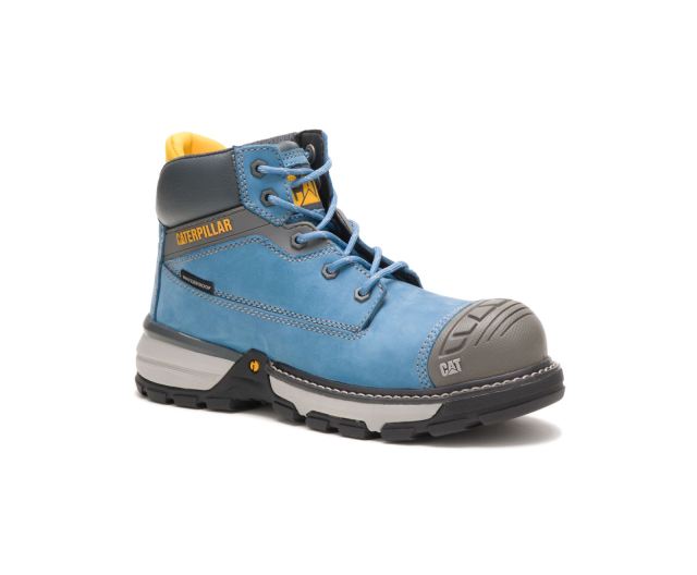 Cat Footwear | Excavator Superlite Waterproof Nano Toe Work Boot Blue Heaven