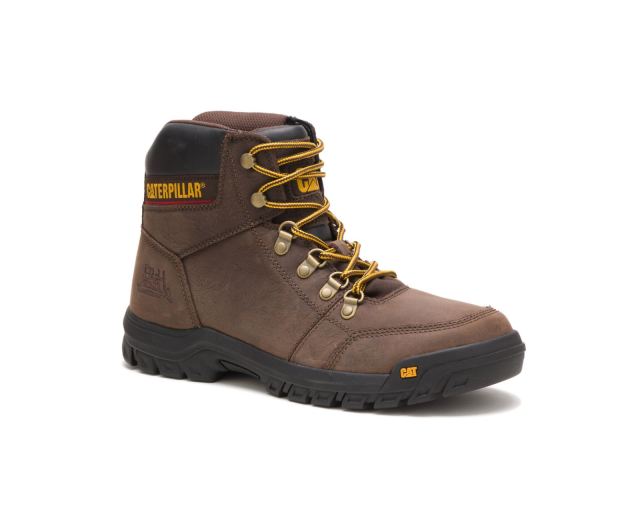 Cat Footwear | Outline Work Boot Seal Brown