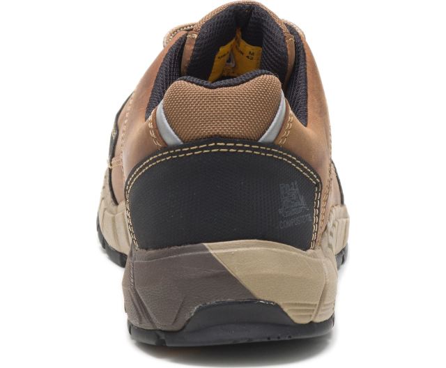 Cat Footwear | Streamline Leather Composite Toe Work Shoe Brown