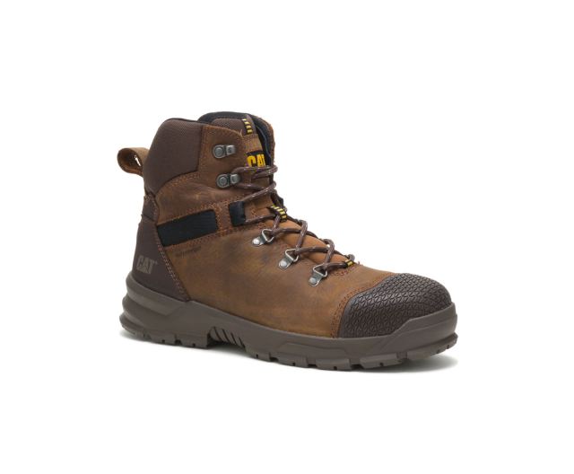 Cat Footwear | Accomplice X Waterproof Steel Toe Work Boot Real Brown