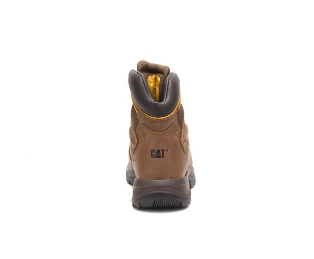 Cat Footwear | Diagnostic Hi Waterproof Thinsulate™ Steel Toe Work Boot Dark Beige