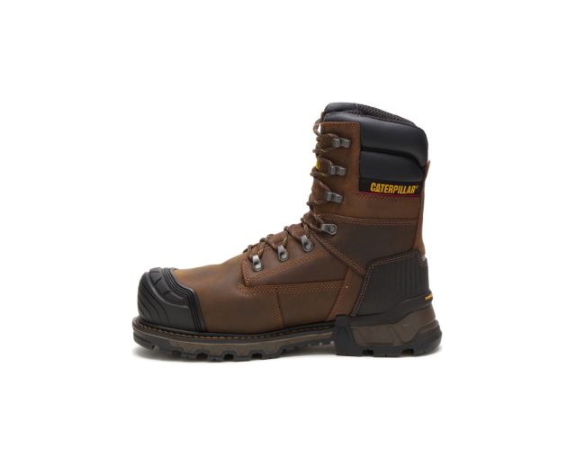 Cat Footwear | Excavator XL 8" Waterproof Thinsulate™ Composite Toe Work Boot Dark Brown