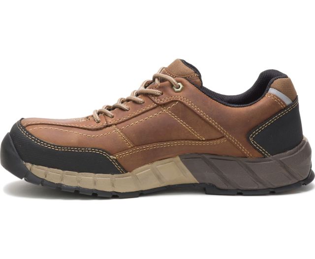 Cat Footwear | Streamline Leather Composite Toe Work Shoe Brown