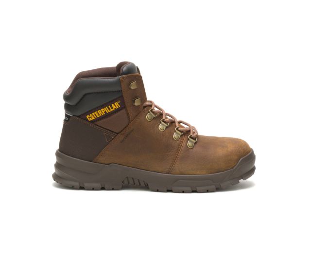 Cat Footwear | Charge Waterproof Alloy Toe Work Boot Brown Sugar