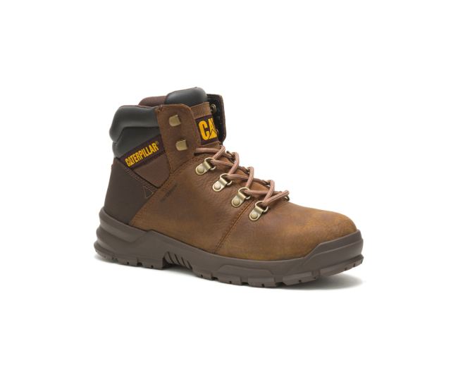 Cat Footwear | Charge Waterproof Alloy Toe Work Boot Brown Sugar