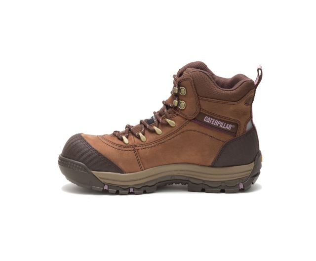 Cat Footwear | Ally Waterproof Composite Toe Work Boot Brown