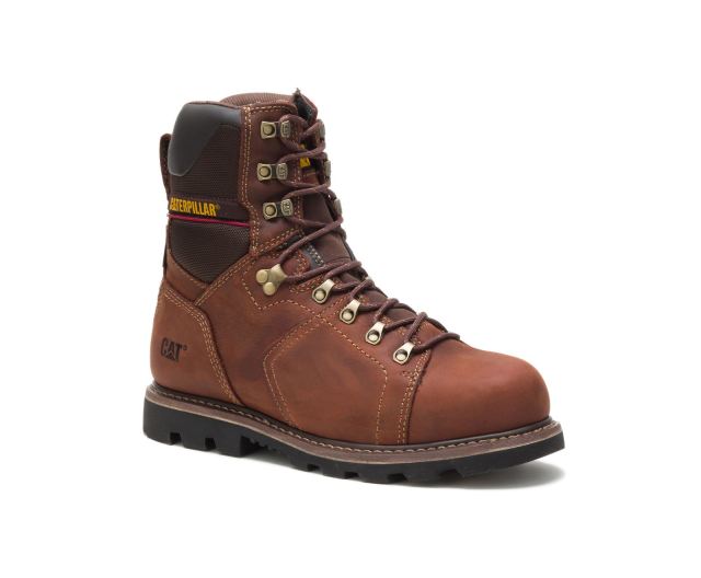 Cat Footwear | Alaska 2.0 8" Waterproof Thinsulate™ Steel Toe Work Boot Walnut