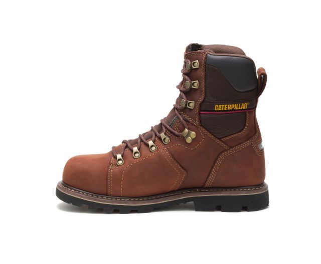 Cat Footwear | Alaska 2.0 8" Waterproof Thinsulate™ Steel Toe Work Boot Walnut